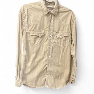 Rafter C Tan Western Pearl Snap Shirt